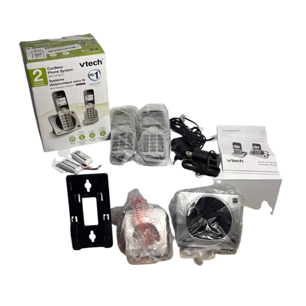 Vtech Cordless Phone System With Call Block & 2 Handsets CS5219-2